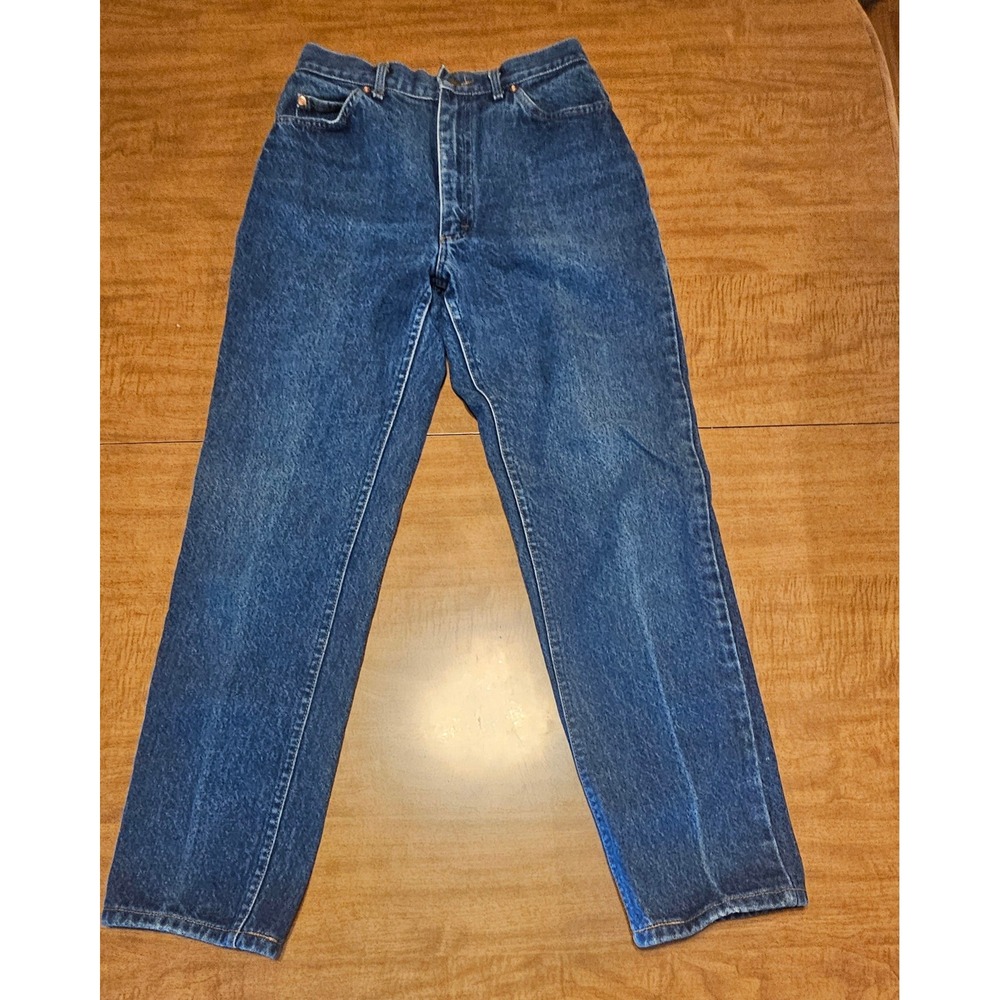 Vtg 80s Women Lee Jean Dark Wash Denim High Waist Mom 12 Medium 29x32 USA WJ2